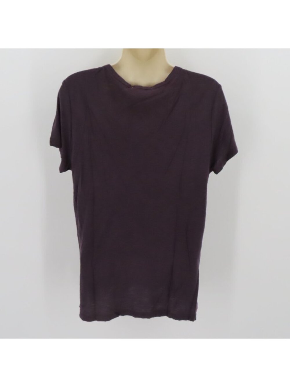 Standard James Perse Womens 3 Purple Gray Scoop Neck Burnout Tee T Shirt Top - Picture 4 of 9